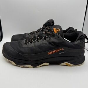 Merrell Moab Speed GTX Waterproof Trail Running Shoes Black Orange Mens 14 Wide